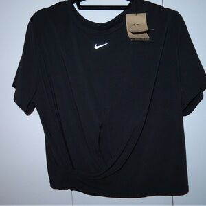 Nike dri fit Black Tee with twist front